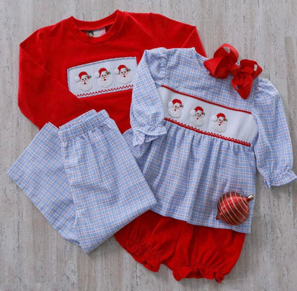 Santa 🧑‍🎄 smocked top and pants set