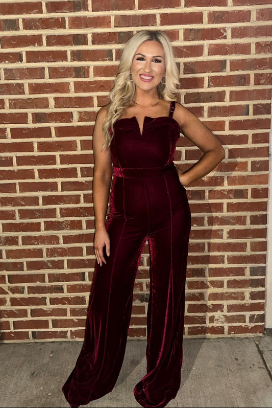 Blow a Kiss Velvet Romper