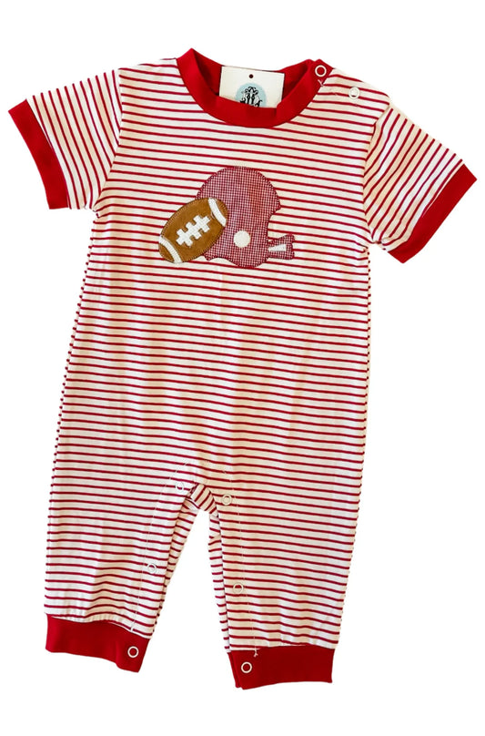 Red Football Boys Romper