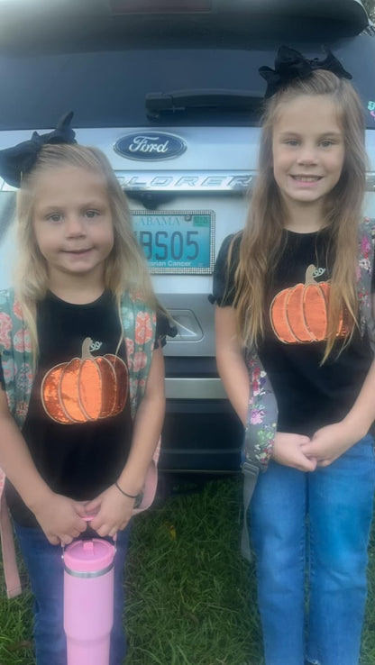 Sequin Pumpkin Tee Emma Jean