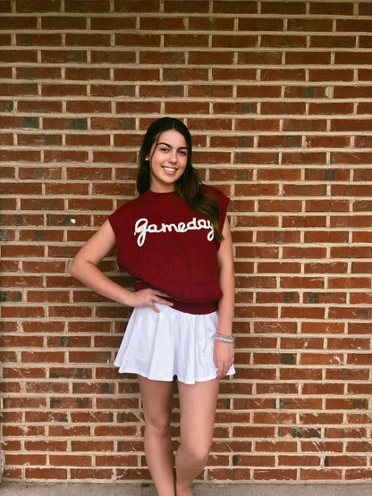 “Game Day “  crochet sleeveless sweater vest 🏈