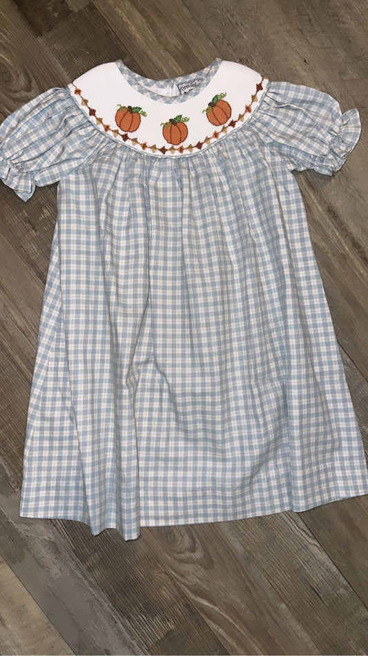 Banana Split smocked bishop  Pumpkin Fall Dress