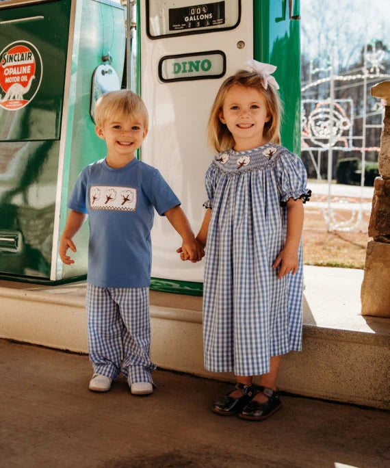 Cotton Field Smocked Bishop Dress