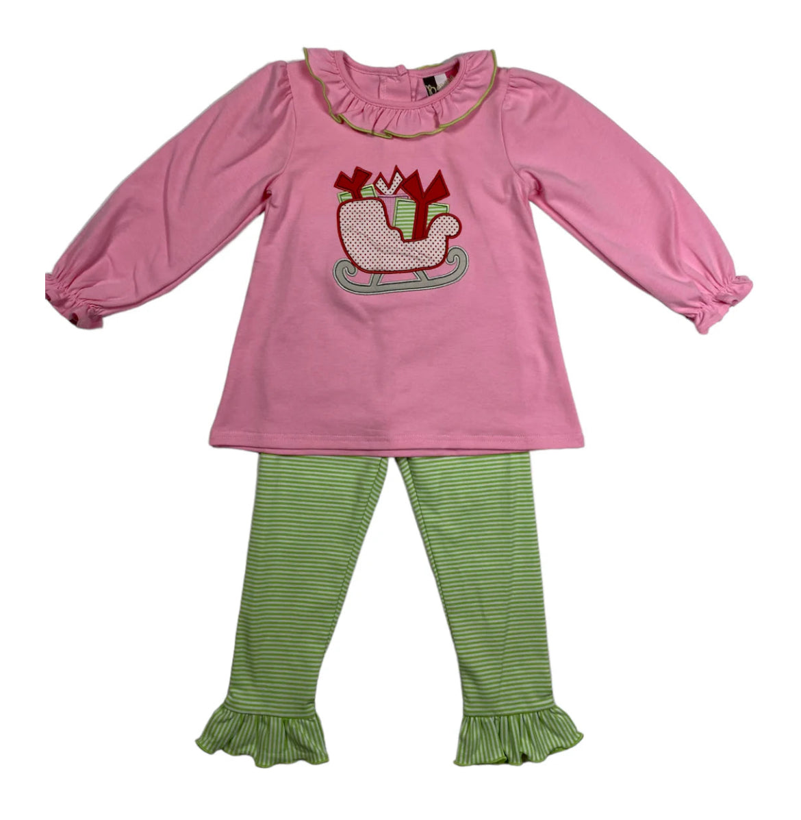 Pink Sleigh Girls Pants Set