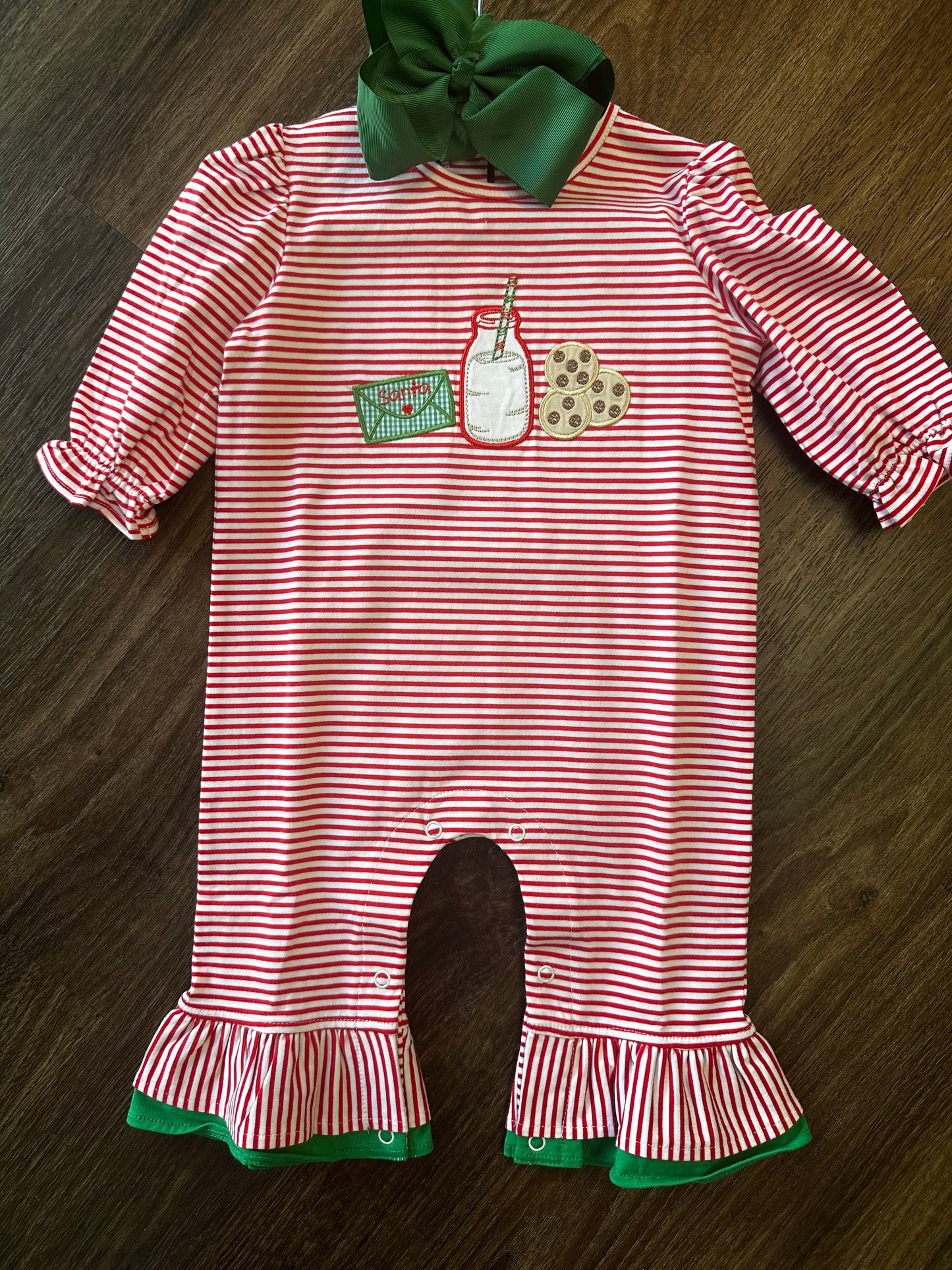 Girls Cookies 🍪 for  Santa Romper