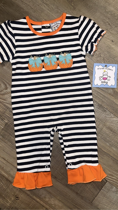 Three sisters Three Pumpkins romper