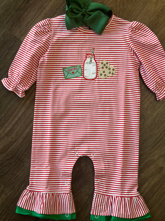 Girls Cookies 🍪 for  Santa Romper