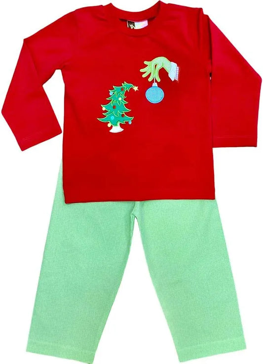 Green & Grumpy Boys Pants Set🎄