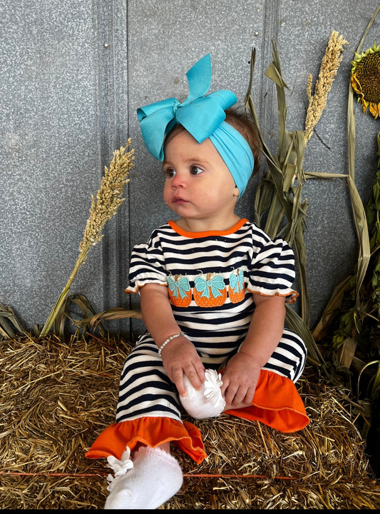 Three sisters Three Pumpkins romper