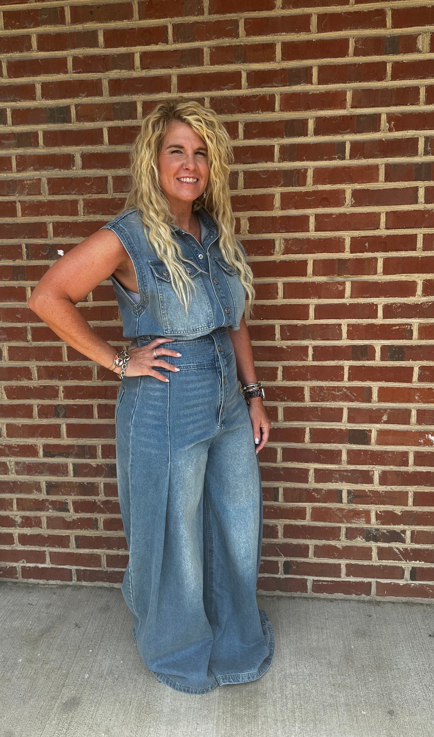 “ Laney” Denim Jumpsuit