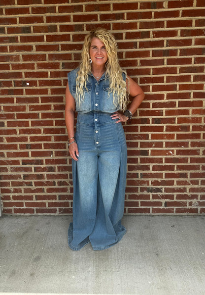 “ Laney” Denim Jumpsuit