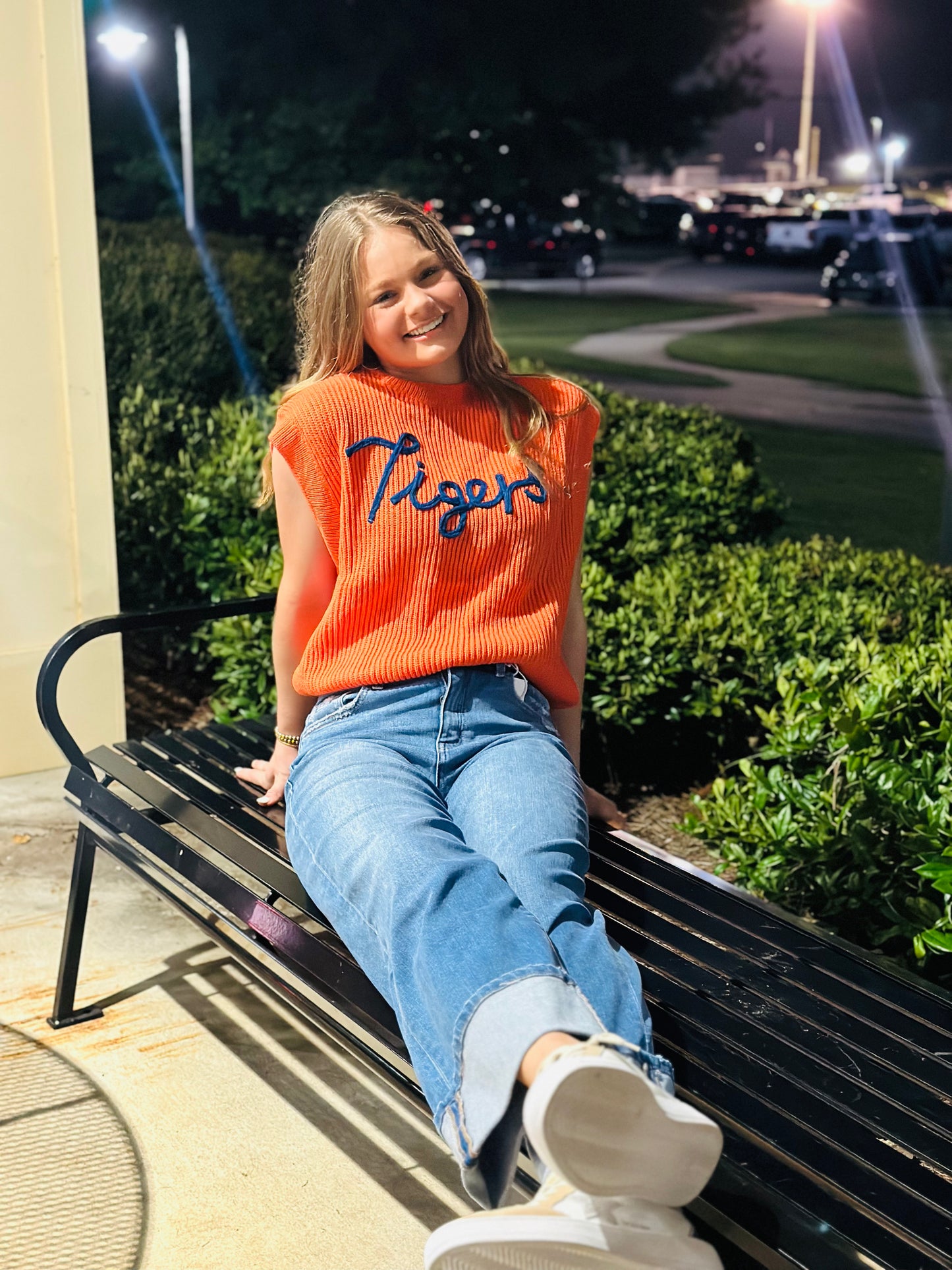 “Tigers 🐅 “ Embroidered GameDay Sweater Vest