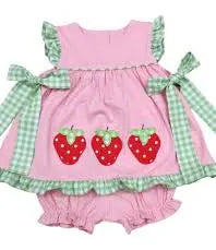 Three Sisters Strawberry Bloomer set