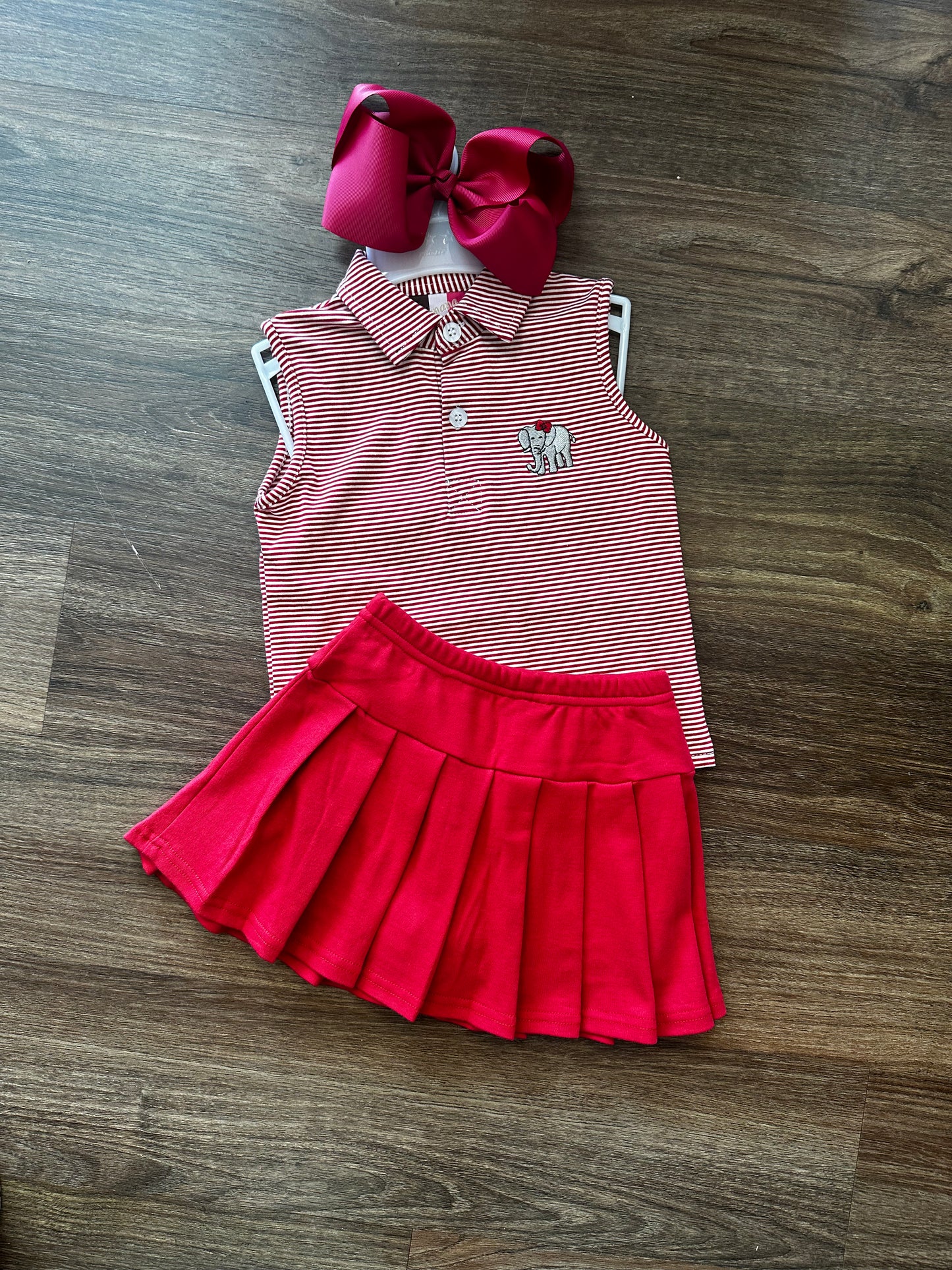 Girls Banana Split Pleated Skort Game Day set