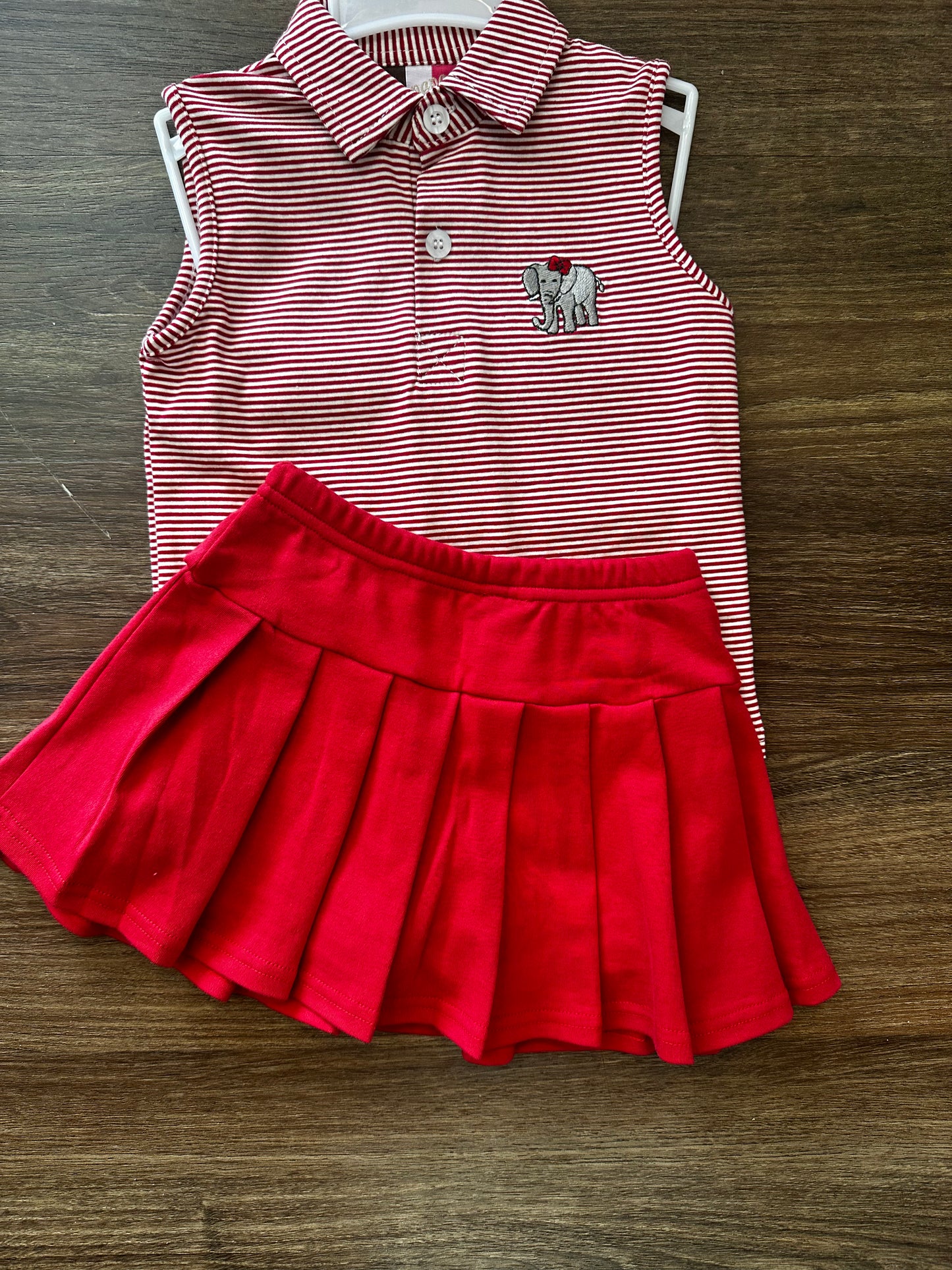 Girls Banana Split Pleated Skort Game Day set