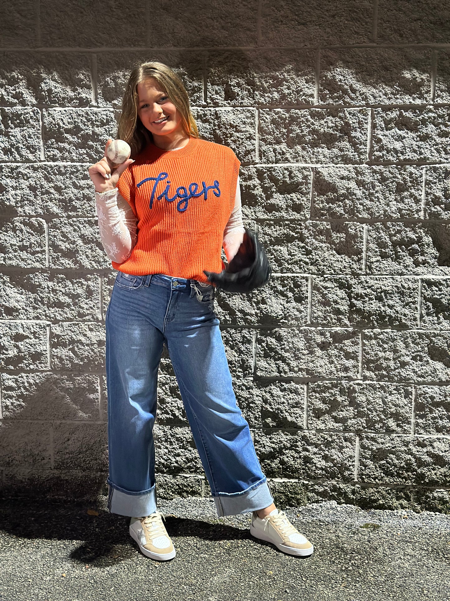 “Tigers 🐅 “ Embroidered GameDay Sweater Vest