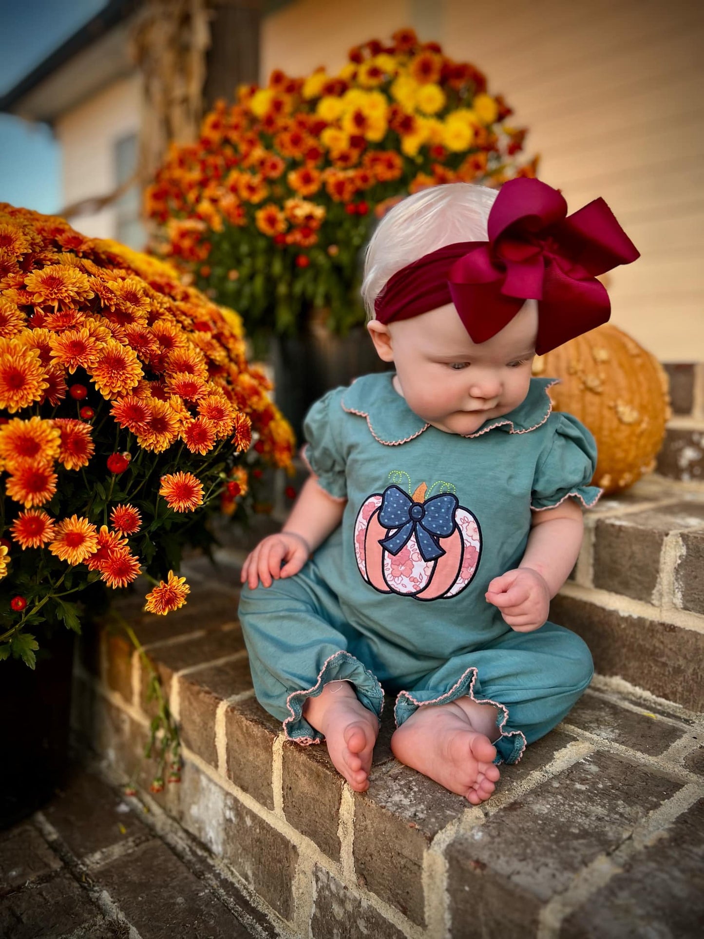 Pumpkin appliqué romper